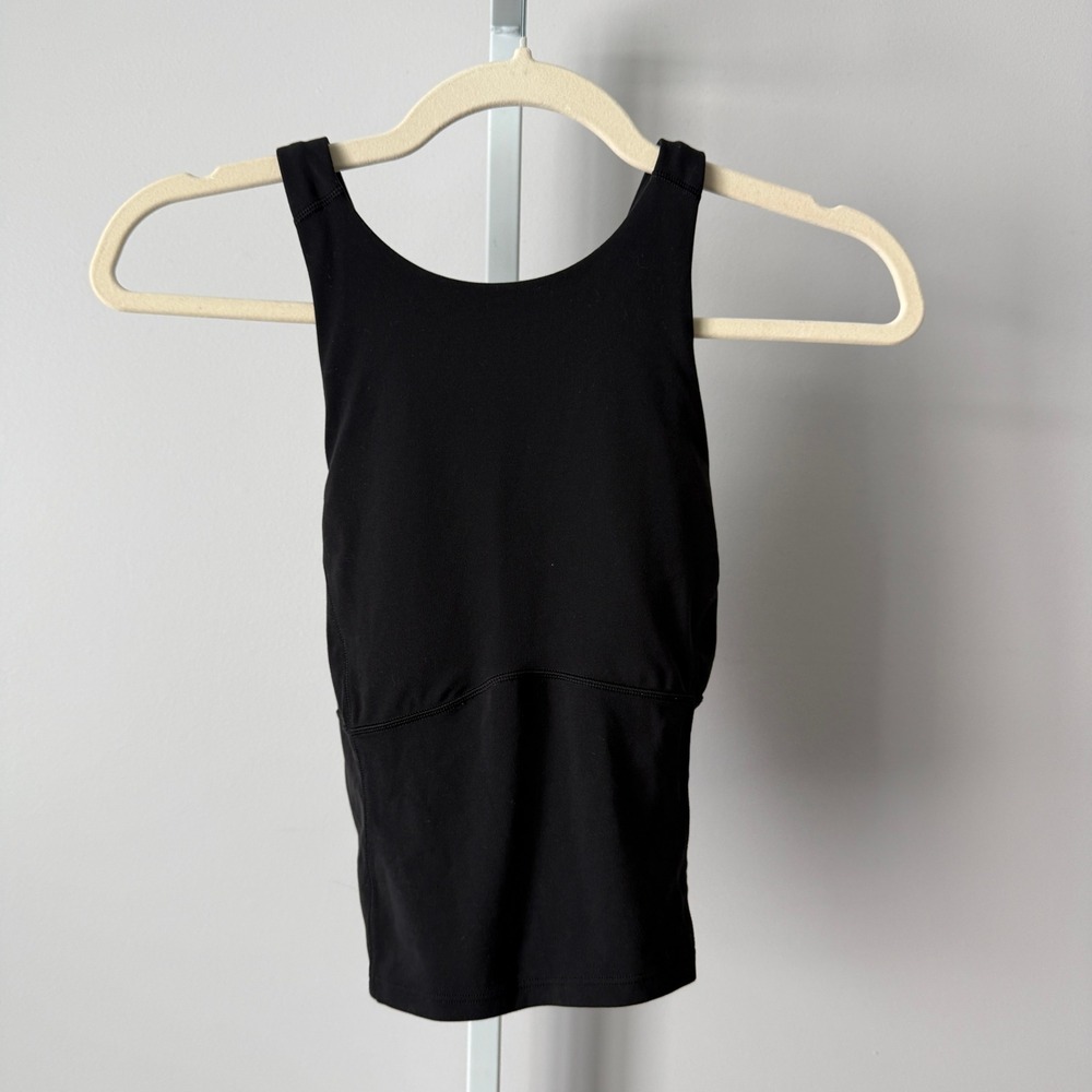 Lululemon 4 Black Tank Top Yoga Workout Athleisure Activewear Workout Gym